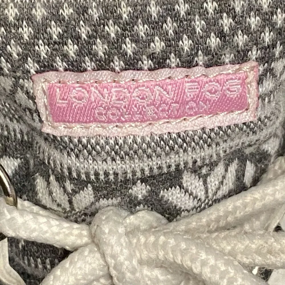 London Fog Lil Tottenham Winter Snow Boots Gray/Black/Pink Faux Fur Toddler Sz 7